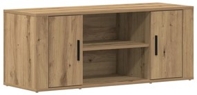 Televíziós Szekrény Mesterien Részletezett Tölgy 100x35x40 cm Mérnöki Fa