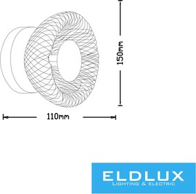 UNIVERSO Fali lámpa G9 Max.10w D150x110mm IP20 fekete
