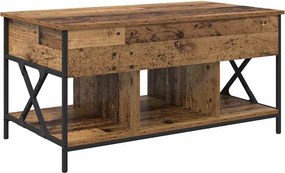 vidaXL Dohányzóasztal Öreg fa 100 x 55 x 48.5 cm Faanyag