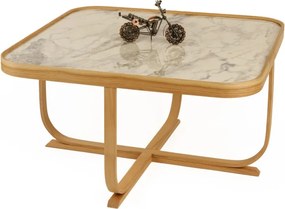 Hisar 90 - Oak, White Marble