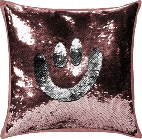 Vicces párna flitterekkel 40x40 Glamour Rose