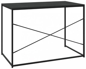 fekete szerelt fa számítógépasztal 110 x 60 x 70 cm