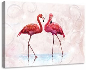 Flamingó, vászonkép, 70x50 cm méretben