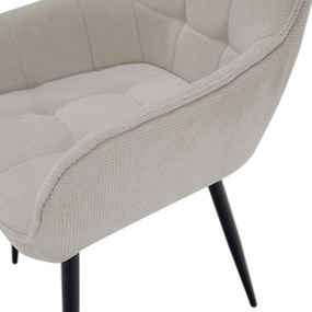 Design fotel, bézs/fekete, MARKEN