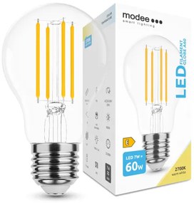 LED lámpa , égő , izzószálas hatás , filament  , E27 foglalat , A60 , 8 Watt , természetes fehér , Modee