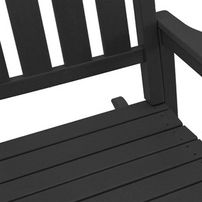 kertihintaszék 2 db Fekete 70x92x107.5 cm HDPE