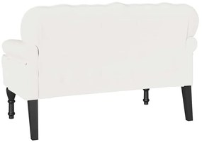 vidaXL Chesterfield Pad Fehér 119.5 x 64.5 x 75 cm Műbőr