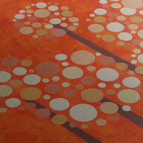 Kép - Narancssárga erdő (órával) (90x30 cm)