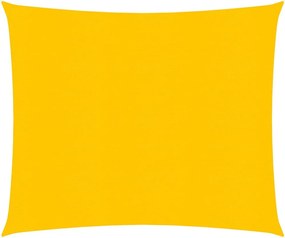 vidaXL sárga négyzet alakú HDPE napvitorla 160 g/m² 5x5 m