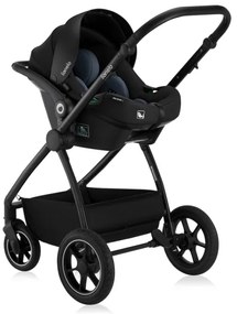 Lionelo - MERIL 3 az 1-ben kombinált babakocsi, Fekete Onyx
