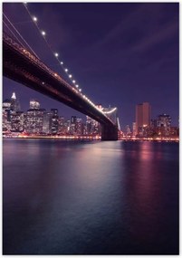 Poszterek 70x100 Híd az éjszakában Usa New York