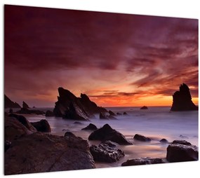 Naplemente a tengerparton képe (70x50 cm)