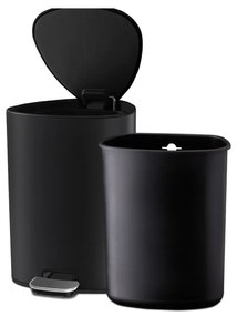 Matt fekete acél pedálos szemetes 5 l EasyStore Luxe – Joseph Joseph