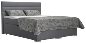 Kárpitozott ágy tárolóhellyel és matracokkal, topperrel NEW BOLERO 180x200 cm szürke