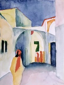 Reprodukció A Glance Down an Alley, August Macke