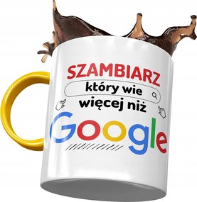 Sárga Bögre A Sámánnak A Sámán Többet Tud Nyomtatott Fotóval