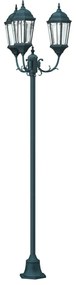 Kerti Lámpaoszlop 3-Lámpás E27 Zöld 220 cm Alumínium