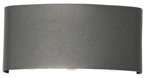 Kültéri fali lámpa sötétszürke LED-del 6 lámpás IP54 - Silly