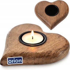 Gyertyatartó Fa állvány gyertyatartó teamécses asztal Szív 12 cm