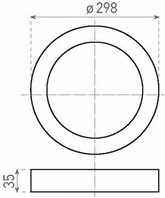 LED Mennyezeti lámpa FENIX LED/24W/230V 3800K átm. 29,8 cm hó fehér