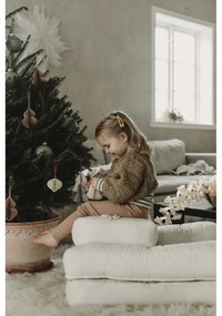 Mini Cube Creamy kinyitható gyerekfotel lábtartóval - Karup Design