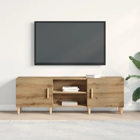 TV Állvány Sötét tölgy színben - 150x30x50 cm - Mérnöki fából készült