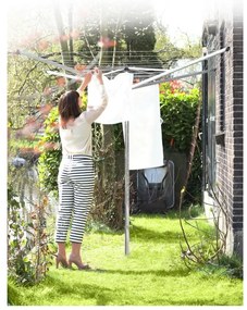 Ezüstszínű kerti ruhaszárító 60 m Topspinner – Brabantia