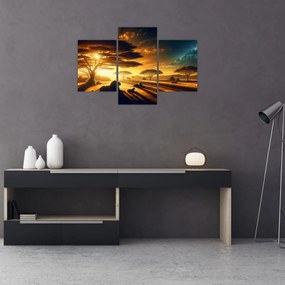 Kép - Pihenő oroszlánok (90x60 cm)