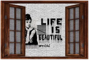 Poszterek 60x40 Banksy Life is beautiful