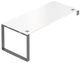 Creator asztal 200 x 90 cm, grafit alap, 1 láb, fehér