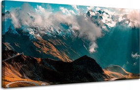 Vászonkép Hegyek Hócsúcsok Felhők Természet 120x60 cm