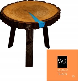 Epoxi gyanta asztal fa dohányzóasztal Egyedi 151520 lábak 40cm