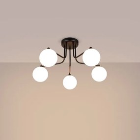 Sollux SL.1663 - Csillár rúdon ASTRAL 5xG9/8W/230V fekete