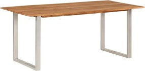 vidaXL tömör akácfa étkezőasztal 180 x 90 x 76 cm