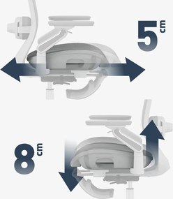 LeadPro Irodai forgószék, masszázs funkció, 3D deréktámasz és lábtartó, 4D fejtámla, háló, szürke
