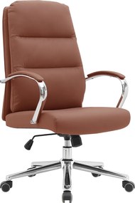 Irodai szék, barna camel/króm, ADMON