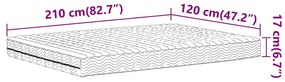 fehér H2/H3 keménységű habmatrac 120 x 210 cm