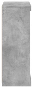 betonszürke tálalószekrény LED-világítással 60,5 x 37 x 100 cm