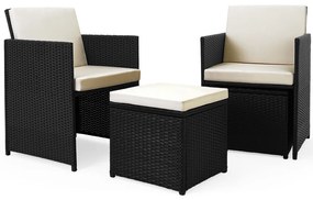 Casaria® Kerti rattan szett America 4+4 - antracit