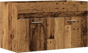 vidaXL antik fa színű szerelt fa mosdószekrény 90x38,5x46 cm