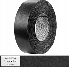 Bútorszegély ragasztóval melamin furnér fekete 21 mm 5 mb