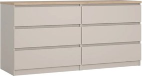 Krémszínű komód 154x76x50 cm Naia – Tvilum