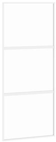 fehér edzett üveg és alumínium tolóajtó 90 x 205 cm