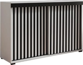 Malani Duplo 140 Tolóajtós Komód 140cm, Fehér