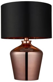 Endon 61149 - Asztali lámpa WALDORF 1xE27/10W/230V réz/fekete