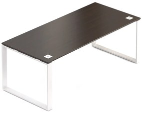 Alkotó asztal 200 x 90 cm, fehér alap, 2 láb, wenge