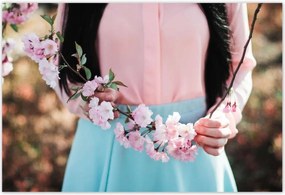 Poszterek 155x105 Virágzó cseresznye Japán