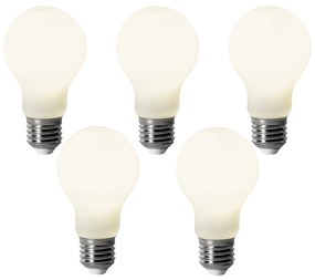 5 db E27 dimbare LED lamp A60 opaal 7W 806 lm 4000K