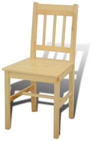 Fa Étkező Asztal 4 Székkel / étkező garnitúra Természetes