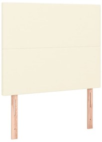 krémszínű műbőr ágykeret fejtámlával 100 x 200 cm